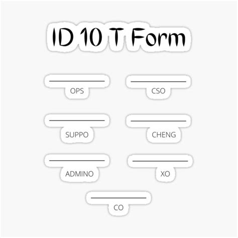 "ID 10 T Form" Sticker for Sale by davidperchak | Redbubble