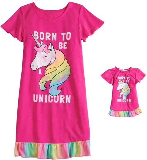 Girls 4-16 & Plus Size SO® Short Sleeve Dorm Nightgown & Doll Nightgown Set | Cute baby clothes ...