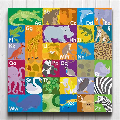 Animal Alphabet Canvas from Art adventure