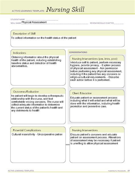 Client Safety Nursing Skill Template