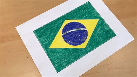 Brazilian Flag Drawing 🇧🇷 - YouTube