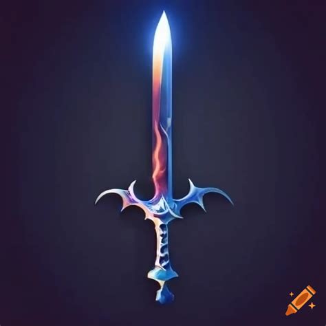 Flaming mystical sword on Craiyon