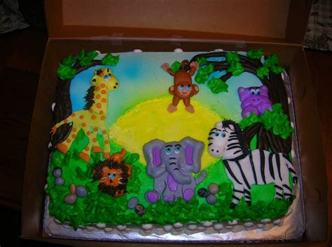 Jungle Safari Baby Shower Cake - CakeCentral.com