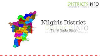 Nilgiris District With Talukas in Tamil Nadu State