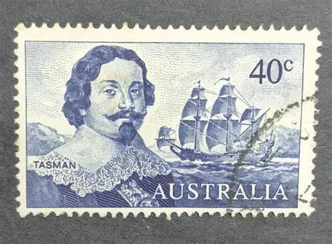 USED AUSTRALIA STAMP 1966 Famous Seafarers Abel Tasman (1603-1659) $0. ...