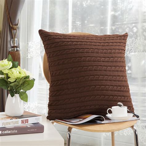 Knit Fiber Pillows Throw Pillow Case Sofa Waist Cushion Cover Home ...