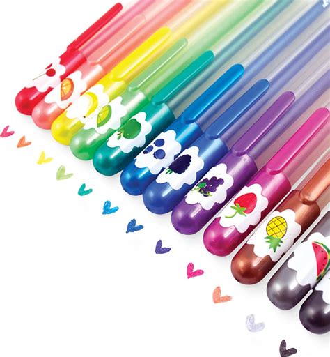 Yummy Yummy Scented Glitter Gel Pens - Set of 12 - Toys Unique