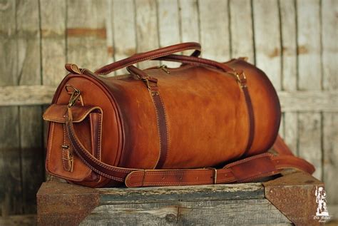 Leather Sports Bag 24 / Leather Duffle Bag / Leather