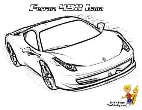 Ferrari Coloring Pages - Coloring Home