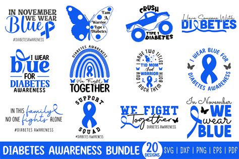 Diabetes Awareness SVG Bundle Graphic by CraftlabSVG · Creative Fabrica