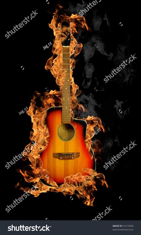 Fire Guitar Stock Illustration 61613659 | Shutterstock