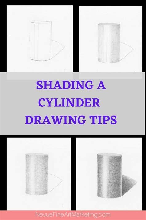 Shading A Cylinder Drawing Tips | Geometric shapes drawing, Drawing ...