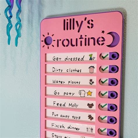 Sliding Routine Chart Checklist - Etsy