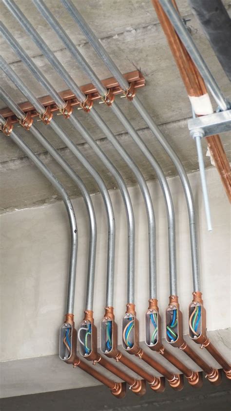 EMT Conduit in Copper Paint on Exposed Ceiling | Home electrical wiring, Industrial lighting ...