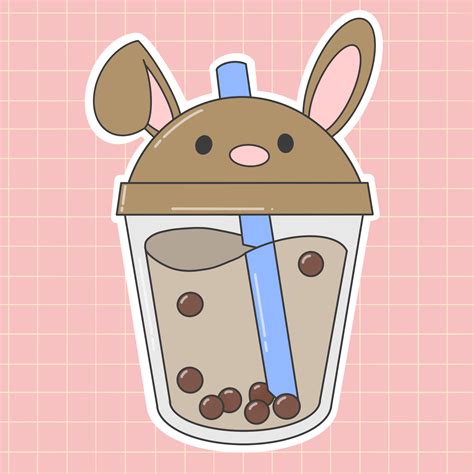 Rabbit Bubble Tea Sticker | Cute doodles, Cute stickers, Cute animal drawings kawaii