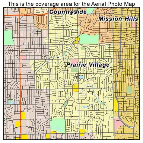 Aerial Photography Map of Prairie Village, KS Kansas