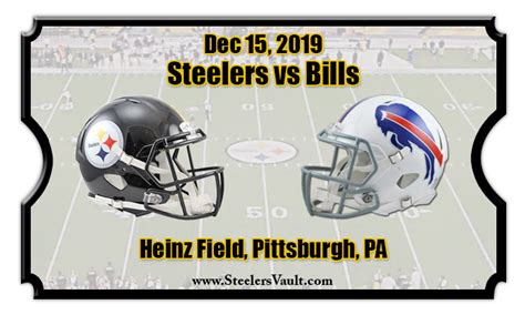 Pittsburgh Steelers vs Buffalo Bills Football Tickets | 12/15/19