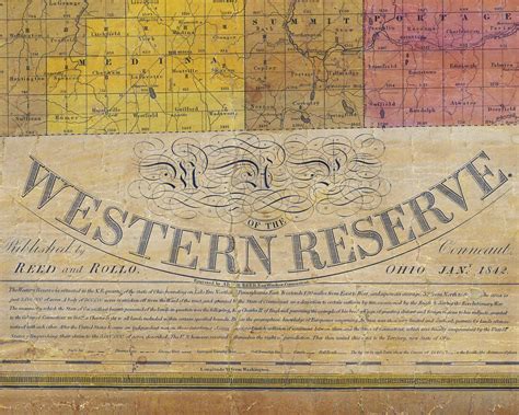 Vintage Map Map of the Western Reserve 1842 | Etsy