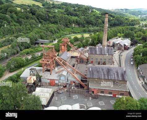 Porth, Rhondda - July 2022: Aerial view of the Rhondda heritage Park ...