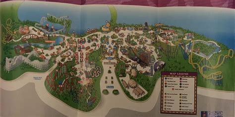 2004 Six Flags Theme Park Map Jackson New Jersey