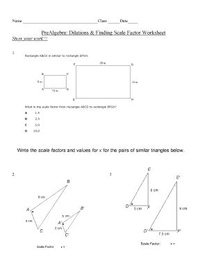 Scale Factor Worksheet - Fill Online, Printable, Fillable, Blank ...