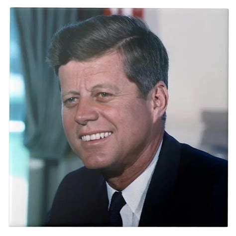 Oval Office Portrait President John F. Kennedy Ceramic Tile | Zazzle