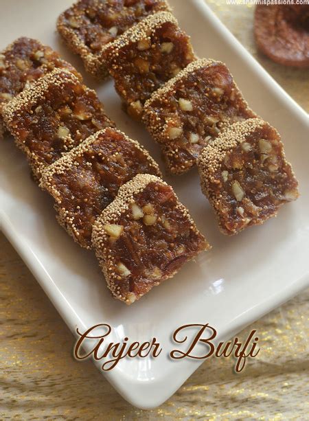 Anjeer Barfi Recipe | Anjeer Burfi Recipe - Sharmis Passions