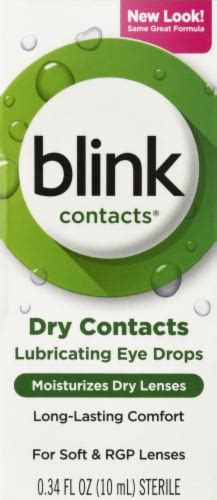 Blink Contacts Lubricating Moisturizing Eye Drops for Soft & RGP Contact Lenses, 0.34 fl oz - Kroger