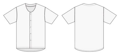 Baseball Uniform Shortsleeve Shirt Template Vector Illustration For Jersey Vector, Shirts ...