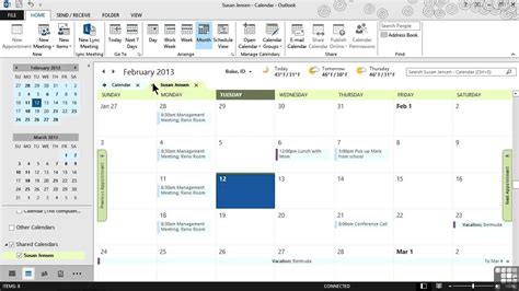 Microsoft Outlook 2013 Tutorial Sharing Calendars And Outlook Items - YouTube