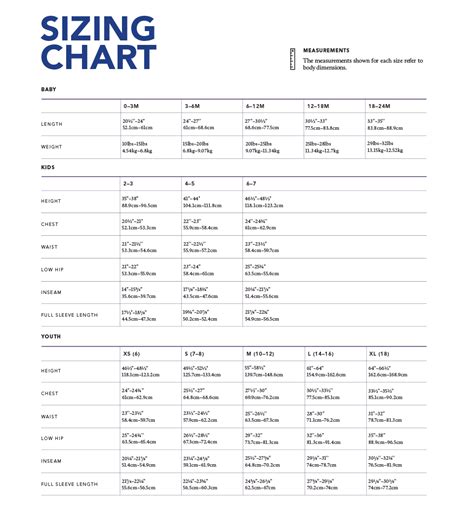 Canada Goose sizing guide