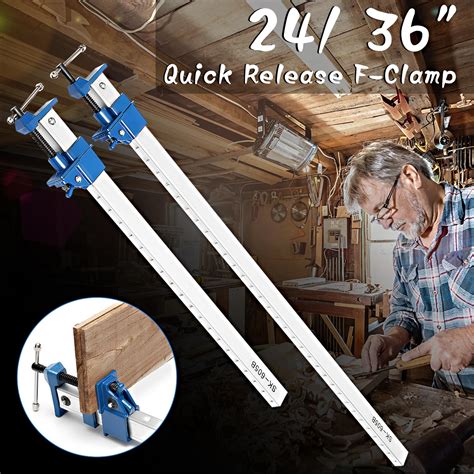 24/36'' F Clamp Heavy Bar Wood Clamps for Woodworking Wood Carpenter Clamps Quick Release Long ...