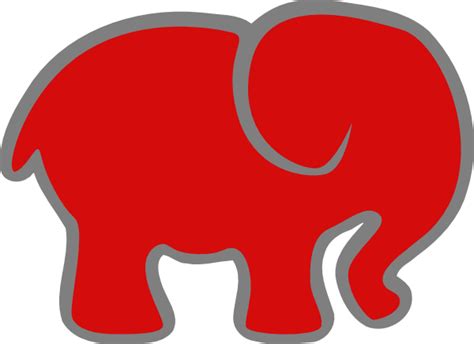 Red Elephant Clip Art at Clker.com - vector clip art online, royalty ...