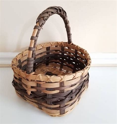 Vintage Hand Woven Basket Country Basket Woven Magazine - Etsy | Basket ...