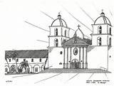Santa Barbara Mission Coloring Page Pages sketch template