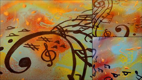 Music Notes Painting Abstract Music Art Print Musical Notes - Etsy