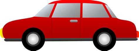 Simple Red Car - Free Clip Art