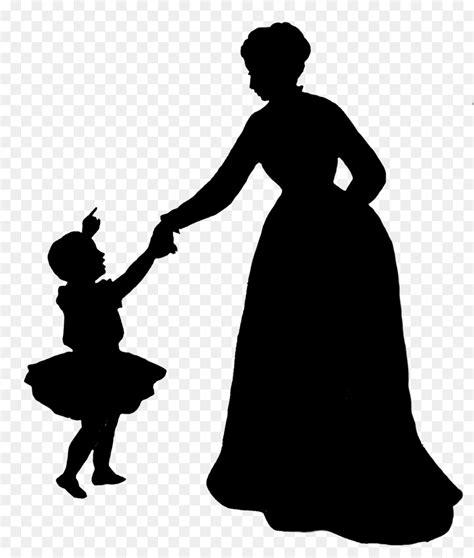 Free Mother And Child Silhouette Clip Art Free, Download Free Mother ...