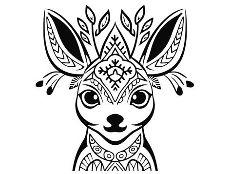 Mule Deer Coloring Fun - Coloring Page