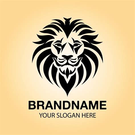 Premium Vector | Lion face logo template