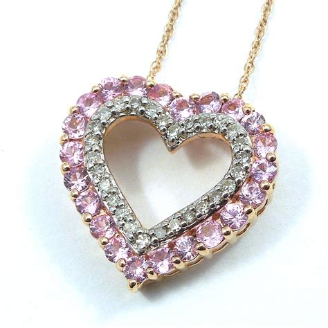 Pink Sapphire Heart Necklace 001-230-00417 Cary | Joint Venture Jewelry | Cary, NC