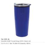 Double-Wall Travel Mugs with Clear Lid | Magic Trading Company -MTC