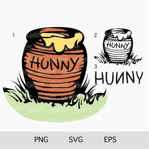 Winnie the Pooh Hunny Pot SVG, Hunny Svg, Honey Svg, Hunny Clipart, Winnie the Pooh Svg ...