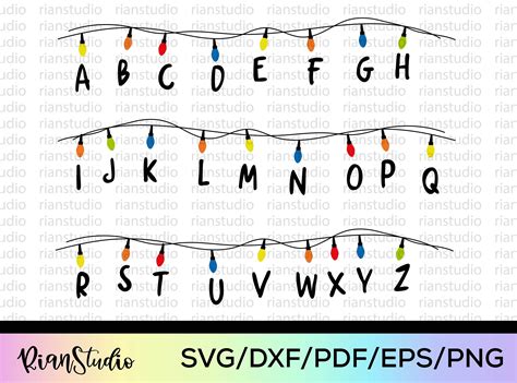 Stranger Things ABCD Christmas Lights Design Alphabet Lights - Etsy UK