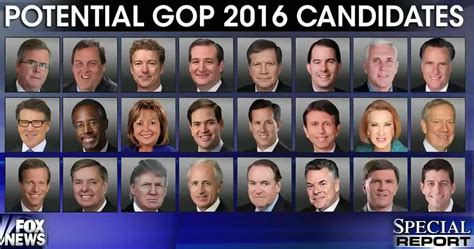 Fox News Graphic Shows 24 Possible Republican Presidential Candidates – Photo 12/16/14 – Freedom ...