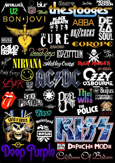 80s Rock Logos