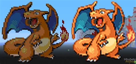 Charizard Pixel Art Minecraft Map