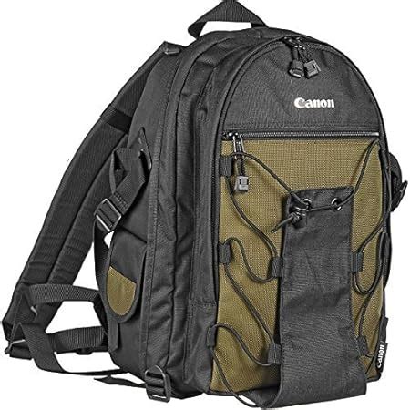 Amazon.com : Canon Deluxe Photo Backpack 200EG for Canon EOS SLR Cameras (Black with Green ...