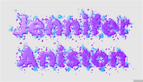 Jennifer Aniston Effet de texte et design de logos Célébrité | TextStudio