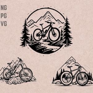 Mountain Bike SVG Designs, Bike Vector, Bicycle PNG, Mountain Biker Logo Bundle, Biking Clipart ...